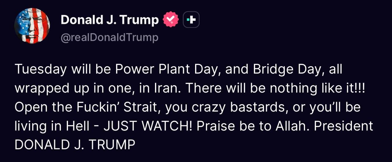 ترامب يهدد إيران بعبارات نابية في منشور على حسابه