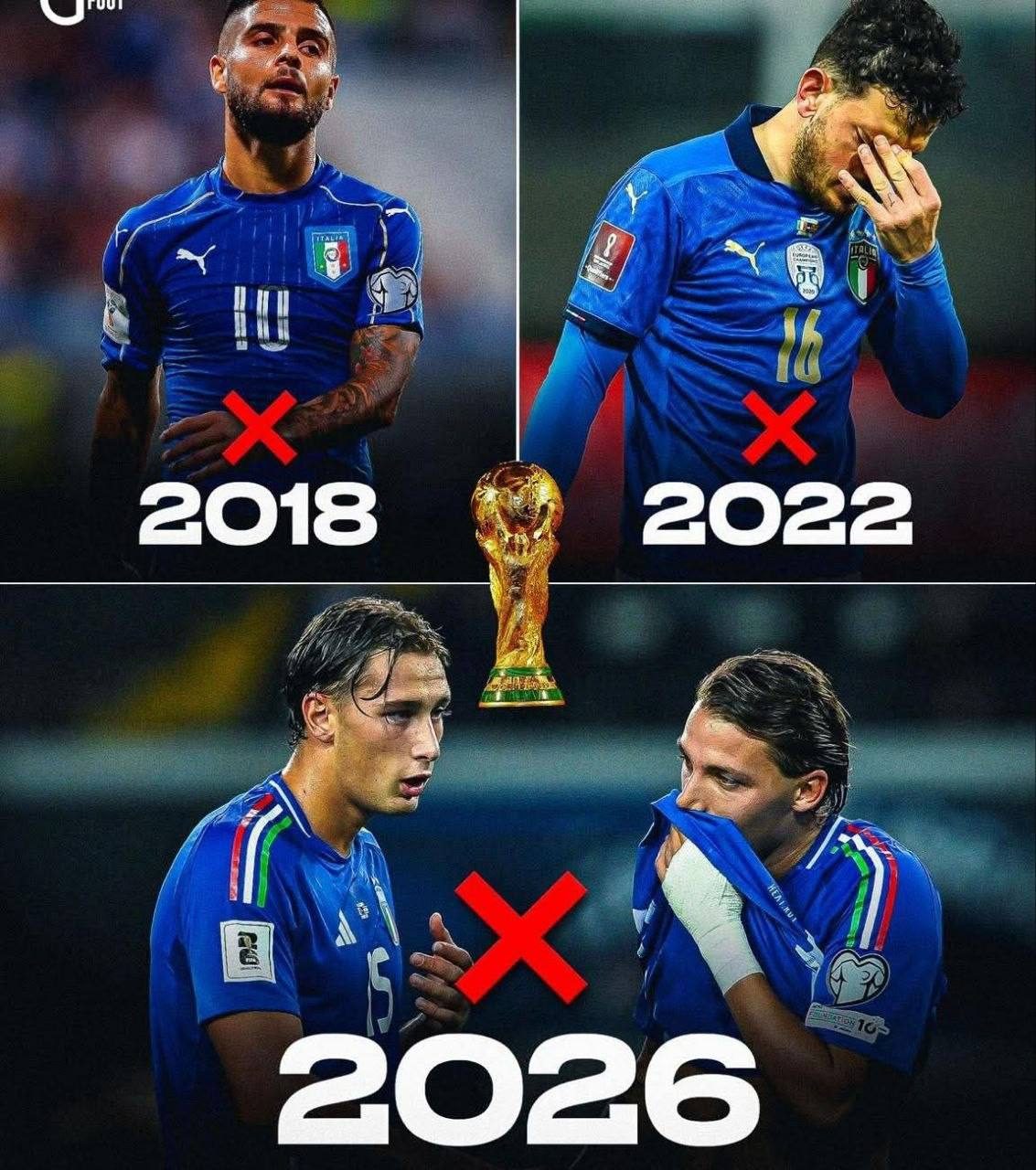 رسميا | المنتخب الإيطالي يفشل في التأهل إلى كأس العالم للمرة الثالثة على التوالي بعد خسارته بركلات الترجيح أمام البوسنة والهرسك التي حجزت بطاقة التأهل إلى المون