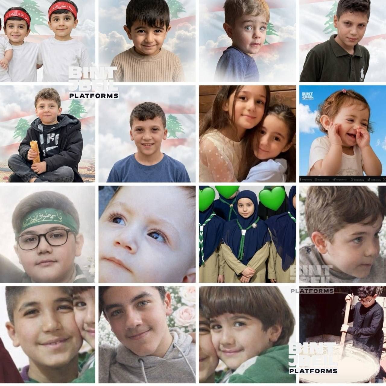 منشور يرثي أطفالًا من لبنان ويصفهم بـ"شهداء لبنان الأطفال"